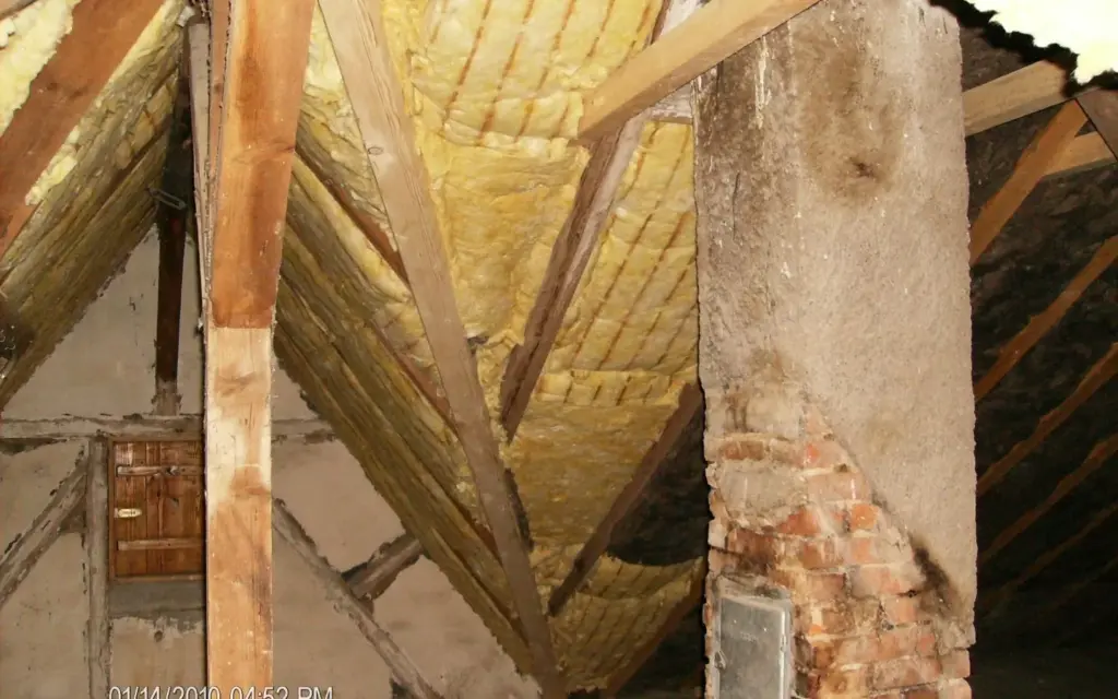 Freigelegte historische Fachwerkkonstruktion in Aichtal