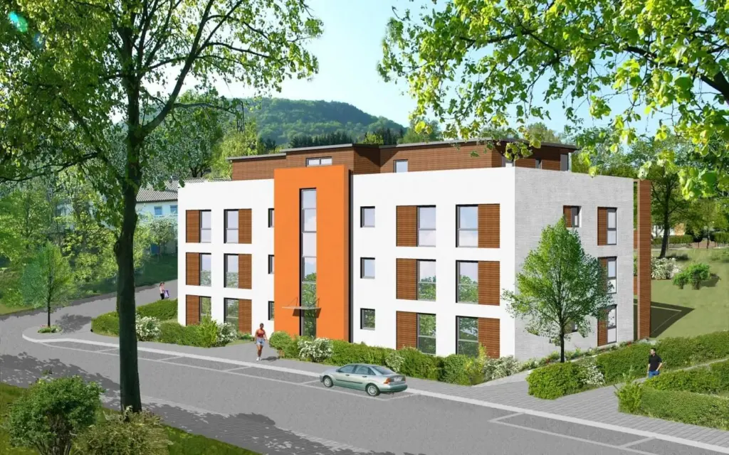 Architekturvisualisierung der projektierten Baugemeinschaft Pfullingen